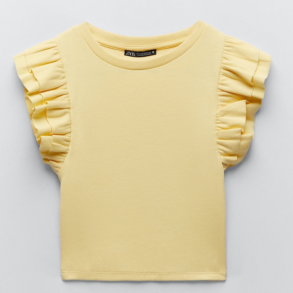 ZARA Ruffled Top - Picture 1 of 8